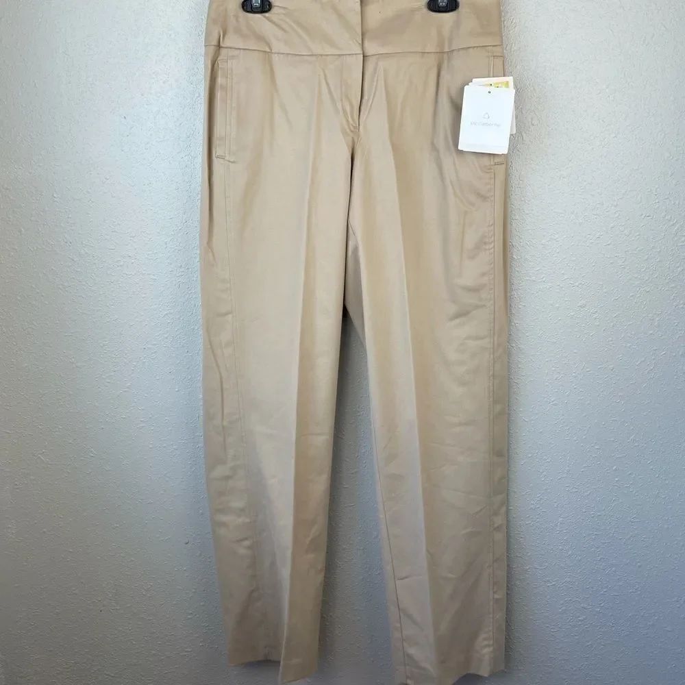 NWT Liz Claiborne Tan Audra Slacks Size 10